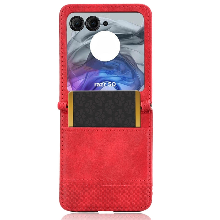 For Motorola Razr 50 Retro Texture Leather Phone Case