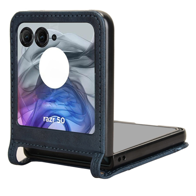 For Motorola Razr 50 Retro Texture Leather Phone Case