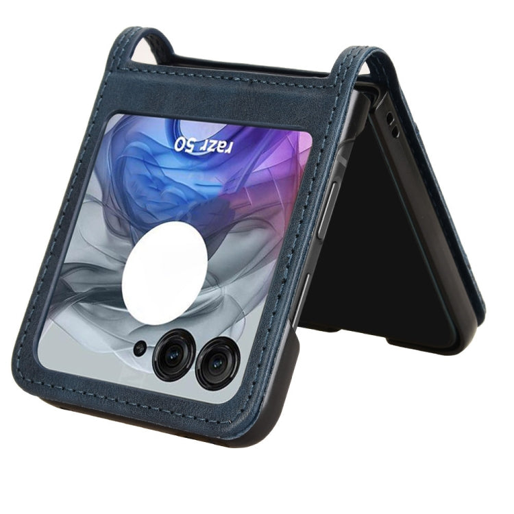 For Motorola Razr 50 Retro Texture Leather Phone Case
