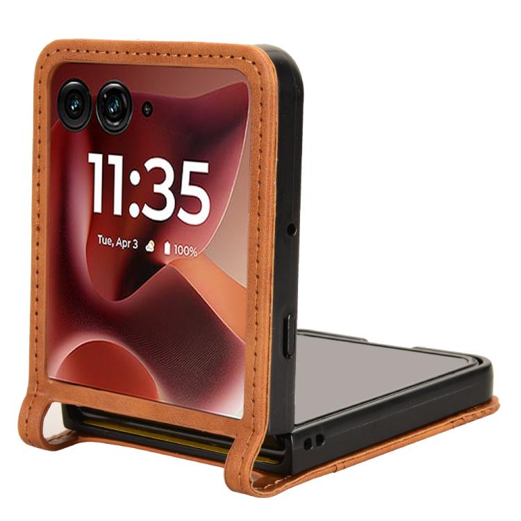 For Motorola Razr 60 Ultra Retro Texture Leather Phone Case