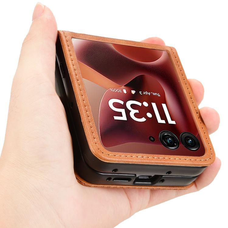 For Motorola Razr 60 Ultra Retro Texture Leather Phone Case