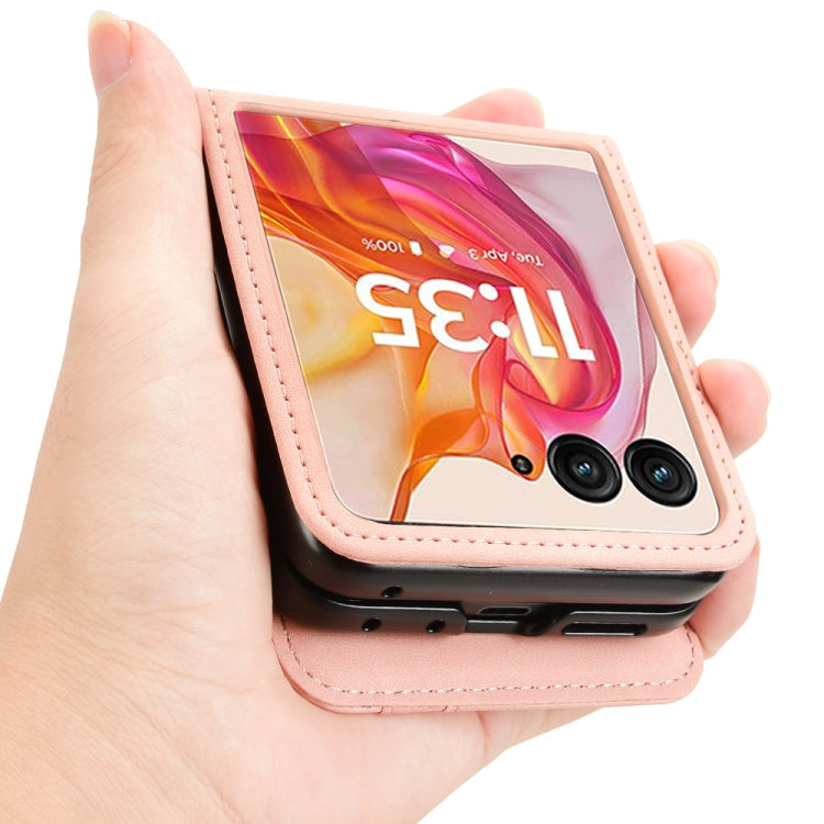 For Motorola Razr 50 Ultra Skin Feel Card Slot Leather Phone Case