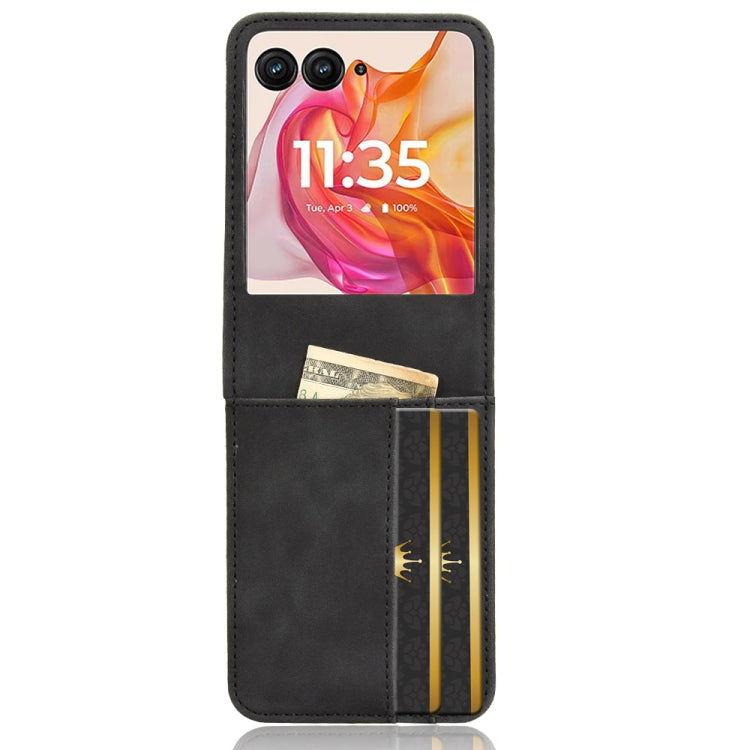 For Motorola Razr 50 Ultra Skin Feel Card Slot Leather Phone Case