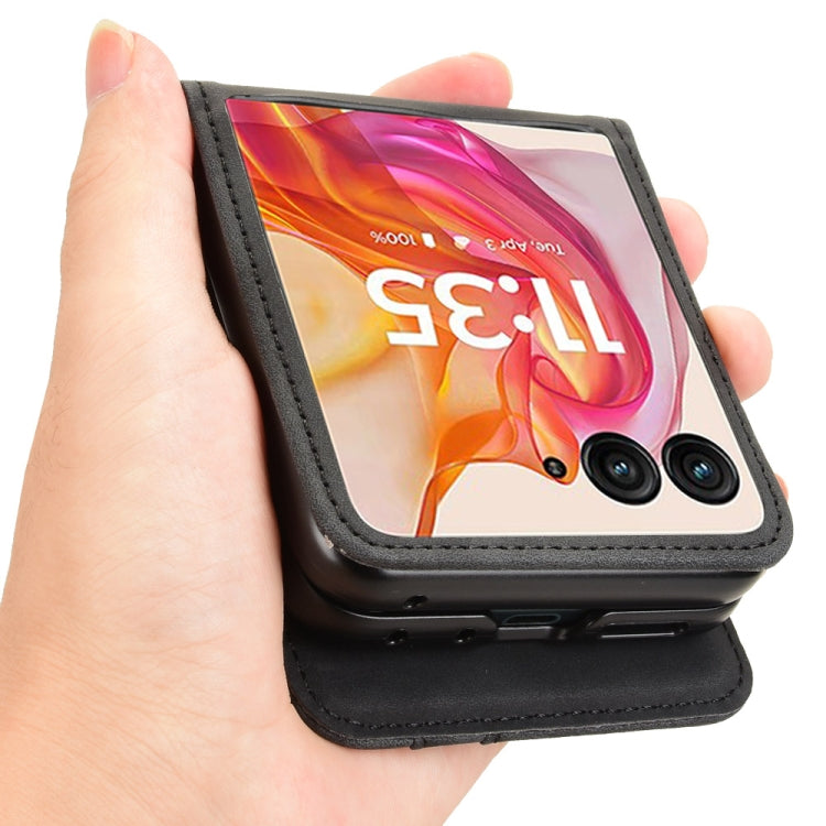 For Motorola Razr 50 Ultra Skin Feel Card Slot Leather Phone Case