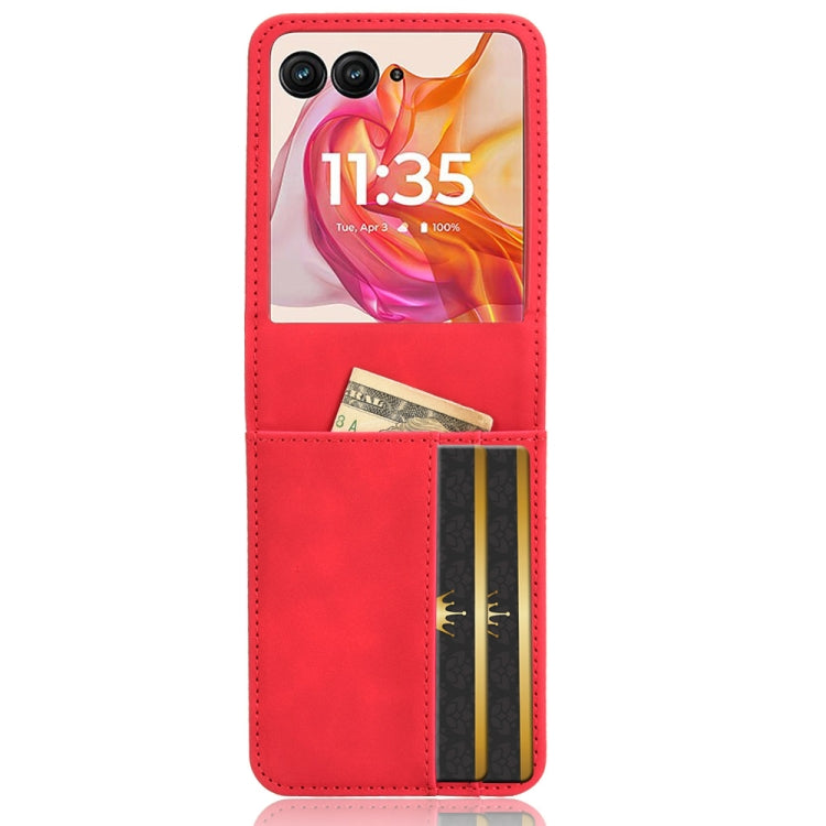 For Motorola Razr 50 Ultra Skin Feel Card Slot Leather Phone Case