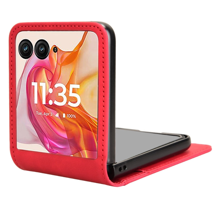 For Motorola Razr 50 Ultra Skin Feel Card Slot Leather Phone Case