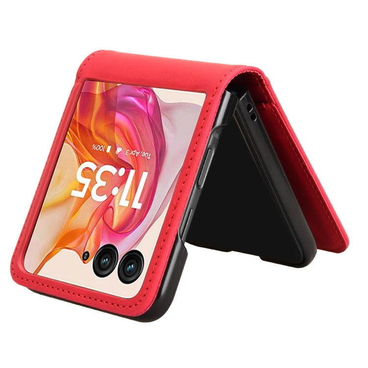 For Motorola Razr 50 Ultra Skin Feel Card Slot Leather Phone Case