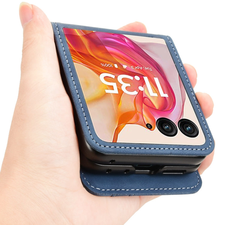 For Motorola Razr 50 Ultra Skin Feel Card Slot Leather Phone Case
