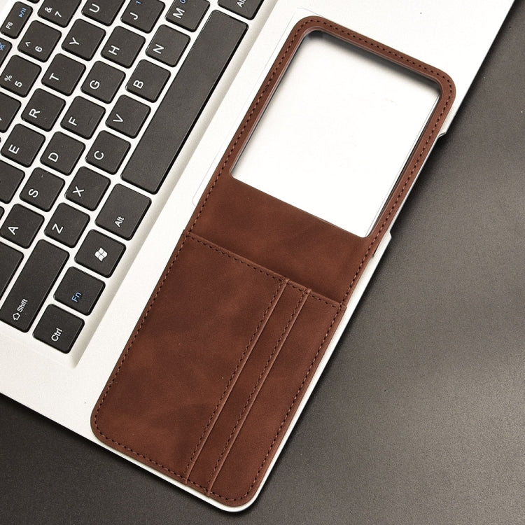 For Motorola Razr 50 Ultra Skin Feel Card Slot Leather Phone Case