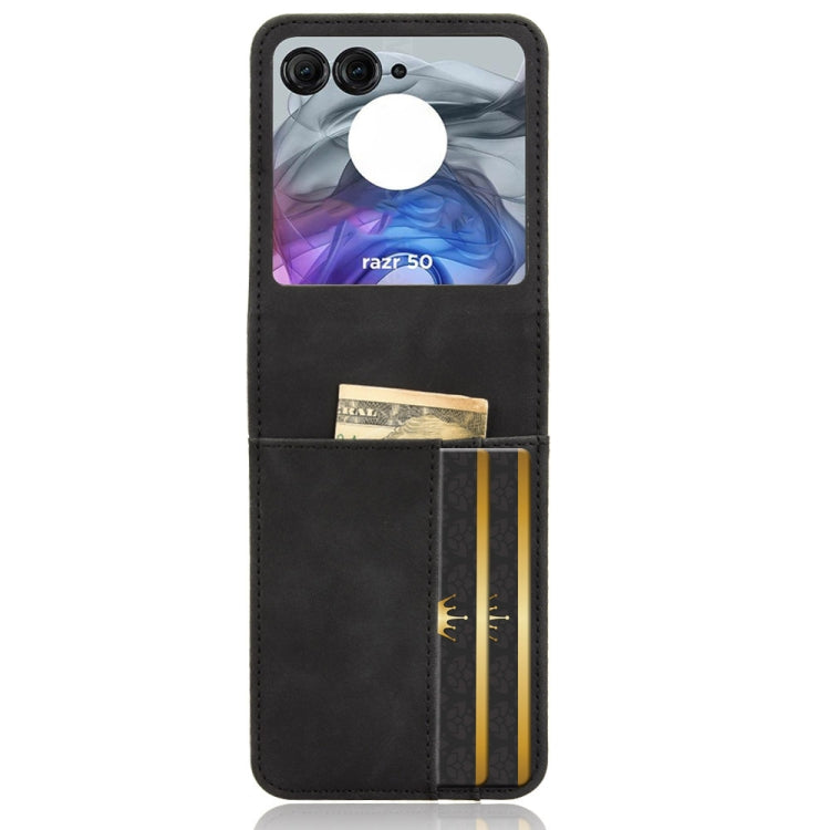For Motorola Razr 50 Skin Feel Card Slot Leather Phone Case