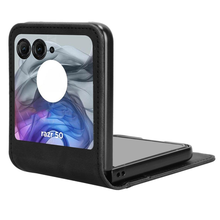 For Motorola Razr 50 Skin Feel Card Slot Leather Phone Case
