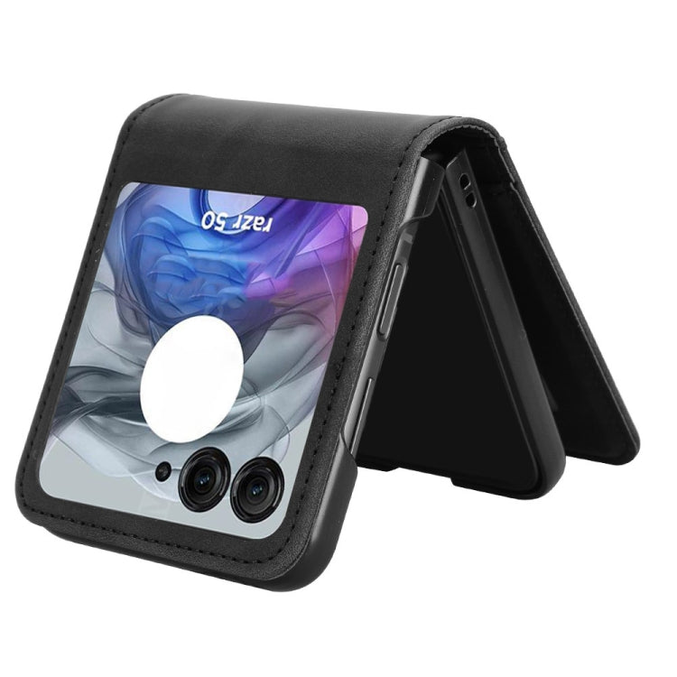 For Motorola Razr 50 Skin Feel Card Slot Leather Phone Case