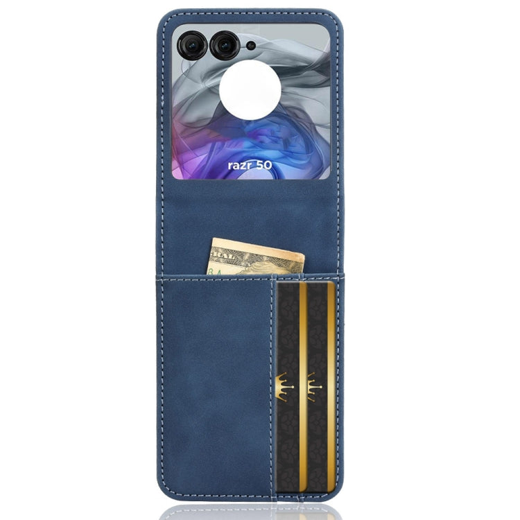 For Motorola Razr 50 Skin Feel Card Slot Leather Phone Case