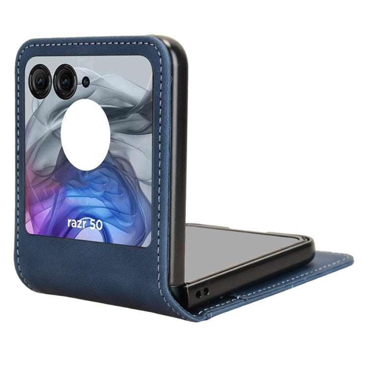 For Motorola Razr 50 Skin Feel Card Slot Leather Phone Case