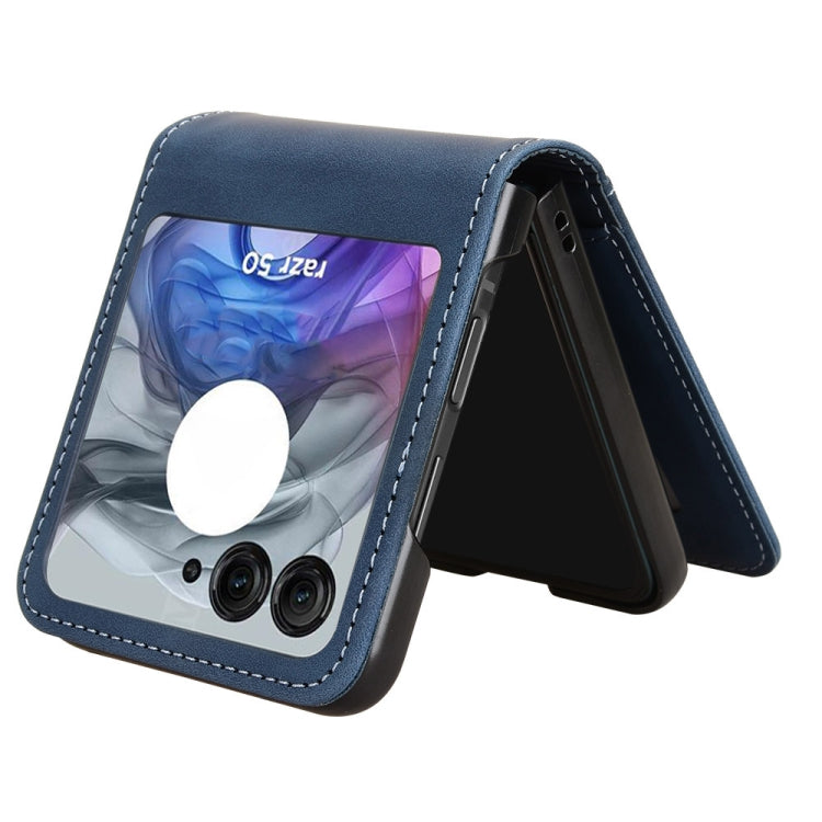 For Motorola Razr 50 Skin Feel Card Slot Leather Phone Case