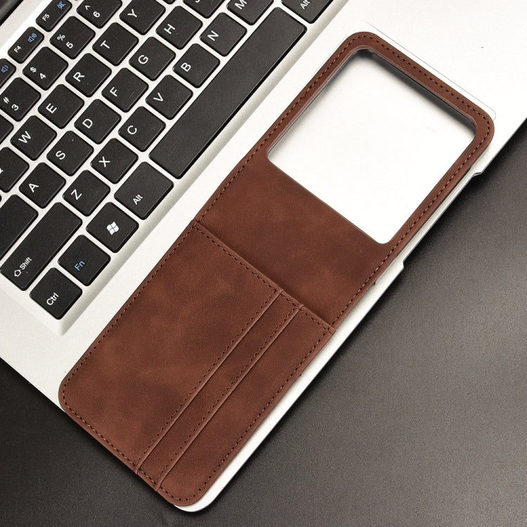 For Motorola Razr 50 Skin Feel Card Slot Leather Phone Case