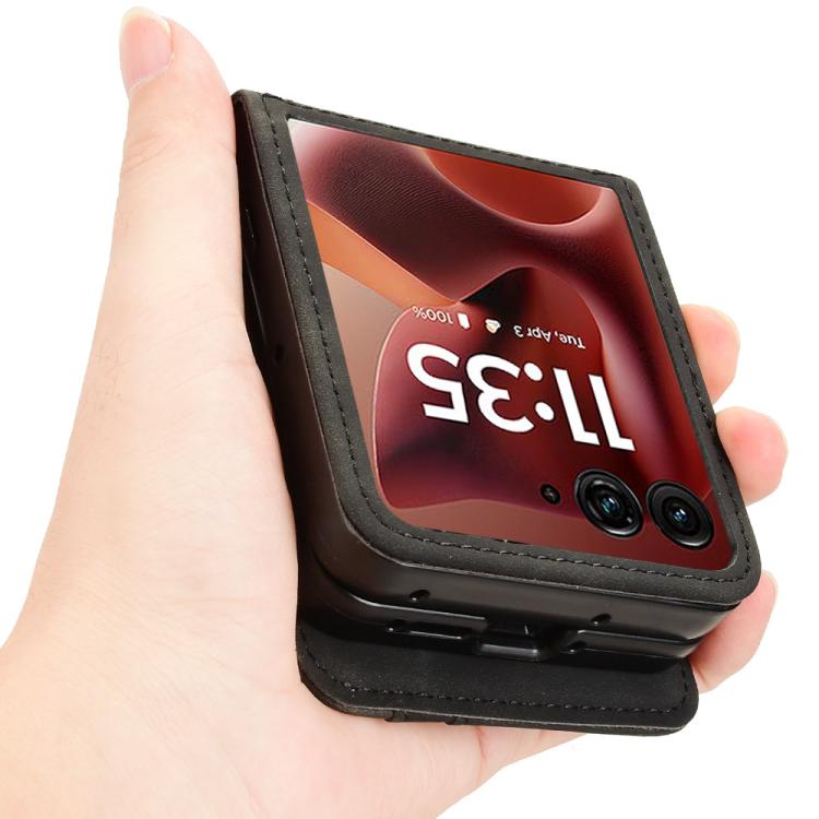 For Motorola Razr 60 Ultra Skin Feel Card Slot Leather Phone Case