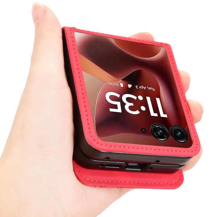 For Motorola Razr 60 Ultra Skin Feel Card Slot Leather Phone Case