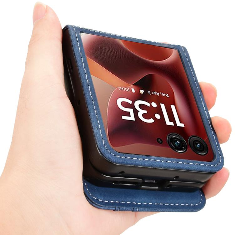 For Motorola Razr 60 Ultra Skin Feel Card Slot Leather Phone Case
