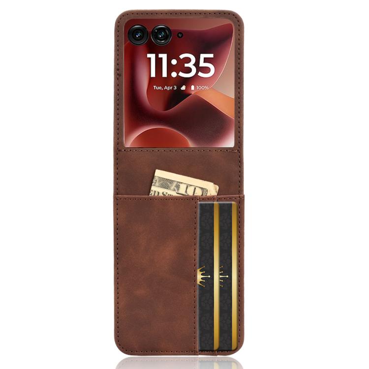 For Motorola Razr 60 Ultra Skin Feel Card Slot Leather Phone Case