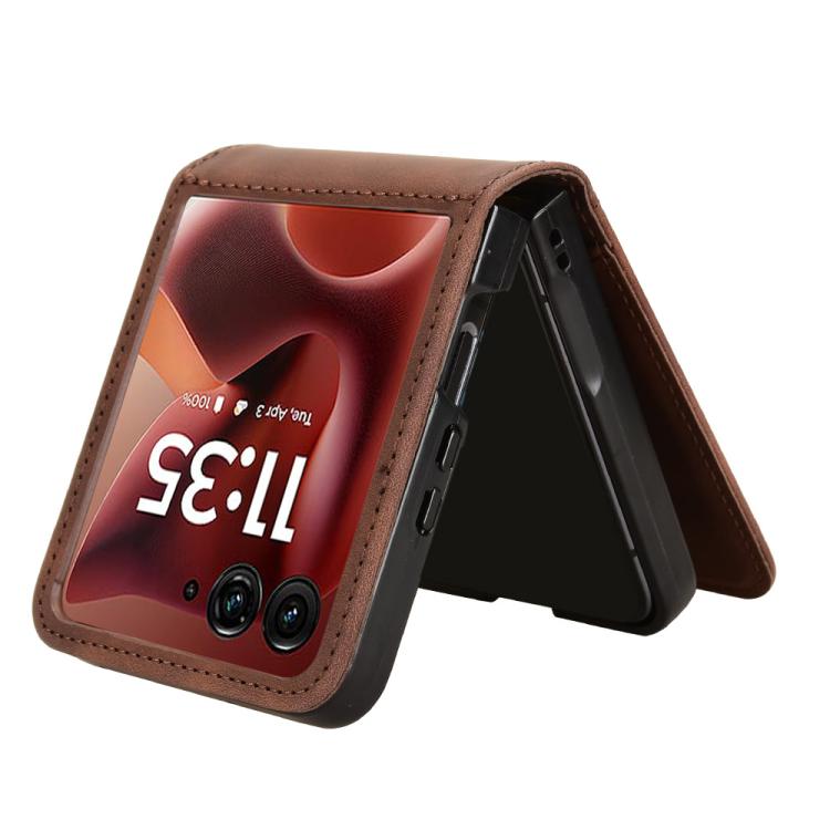 For Motorola Razr 60 Ultra Skin Feel Card Slot Leather Phone Case