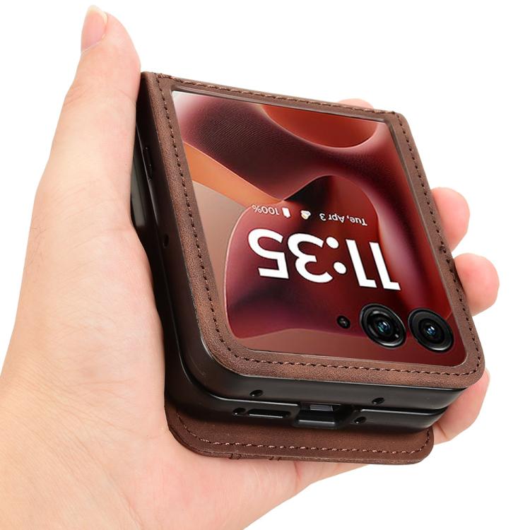 For Motorola Razr 60 Ultra Skin Feel Card Slot Leather Phone Case