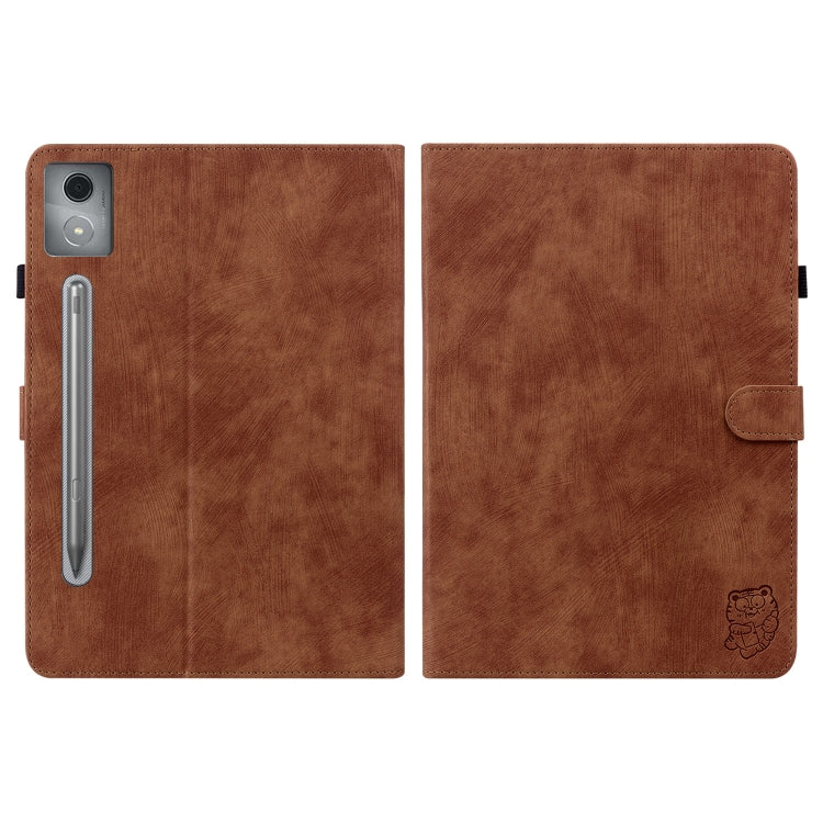 For Lenovo Tab P12 Pro 12.7 2025 Tiger Pattern Flip Leather Tablet Case
