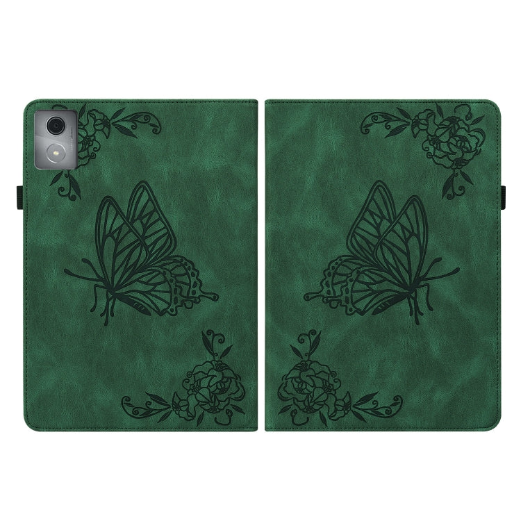 For Lenovo Tab K11 Plus Butterfly Flower Embossed Leather Tablet Case
