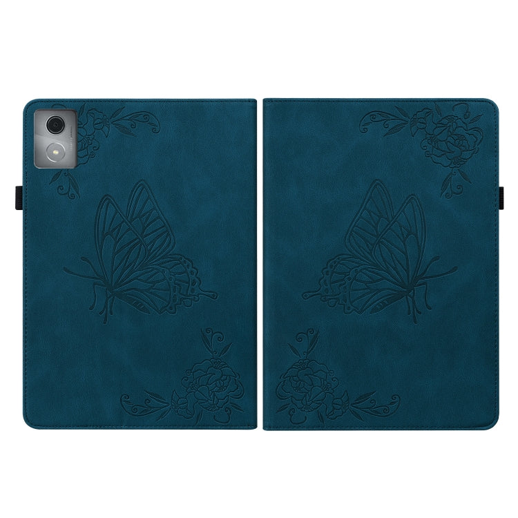 For Lenovo Tab K11 Plus Butterfly Flower Embossed Leather Tablet Case