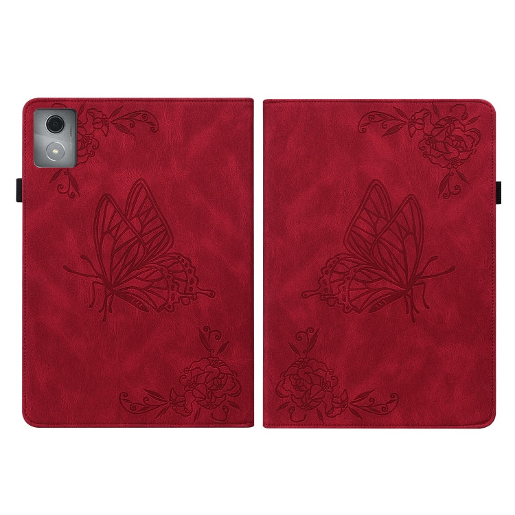 For Lenovo Tab K11 Plus Butterfly Flower Embossed Leather Tablet Case