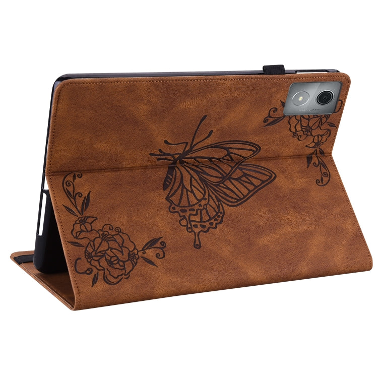 For Lenovo Tab K11 Plus Butterfly Flower Embossed Leather Tablet Case