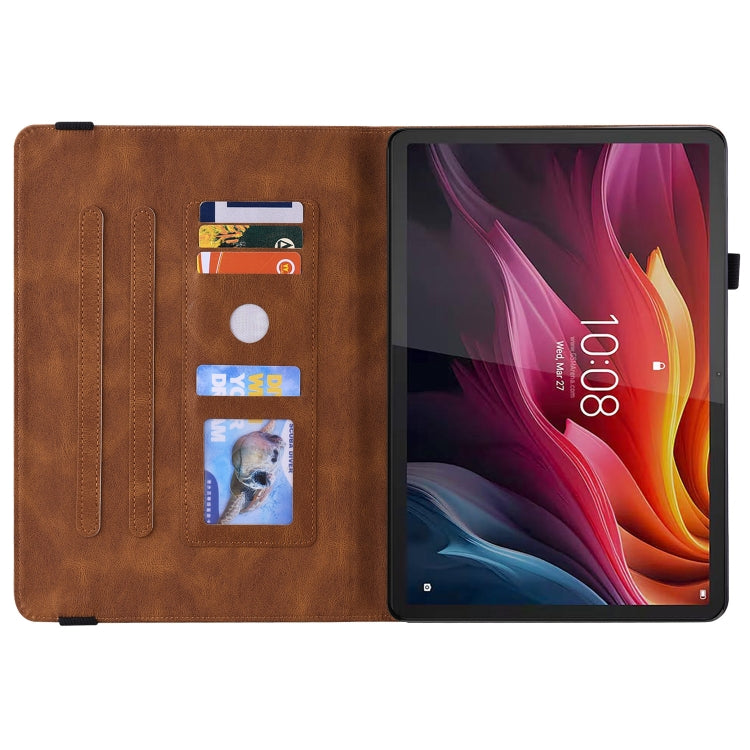 For Lenovo Tab K11 Plus Butterfly Flower Embossed Leather Tablet Case