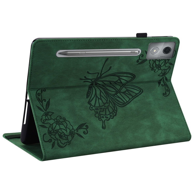 For Lenovo Tab P12 Pro 12.7 2025 Butterfly Flower Embossed Leather Tablet Case
