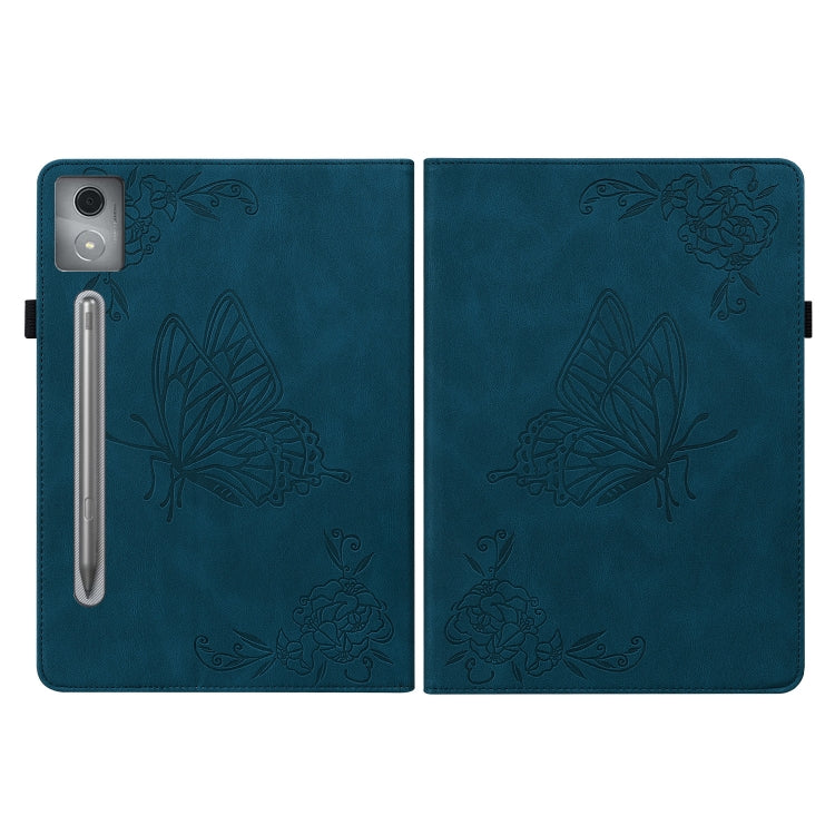 For Lenovo Tab P12 Pro 12.7 2025 Butterfly Flower Embossed Leather Tablet Case
