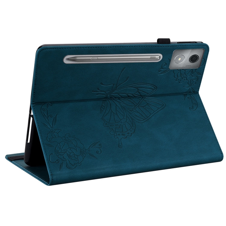 For Lenovo Tab P12 Pro 12.7 2025 Butterfly Flower Embossed Leather Tablet Case