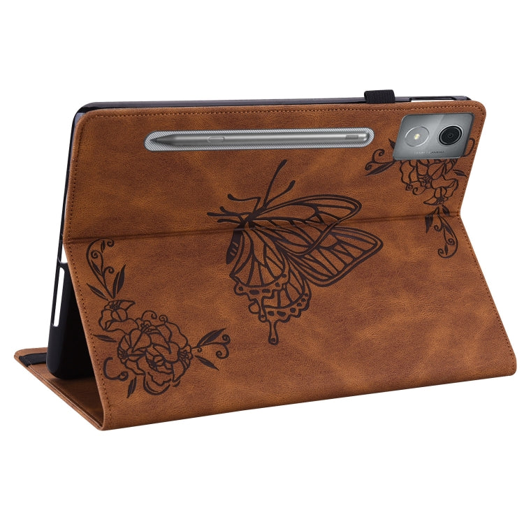 For Lenovo Tab P12 Pro 12.7 2025 Butterfly Flower Embossed Leather Tablet Case