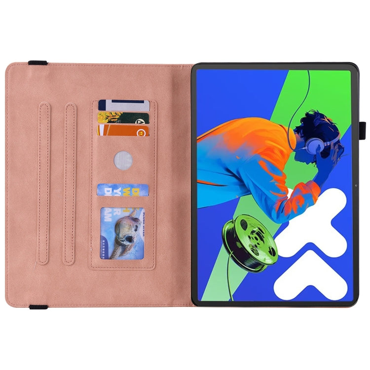 For Lenovo Tab P12 Pro 12.7 2025 Butterfly Flower Embossed Leather Tablet Case