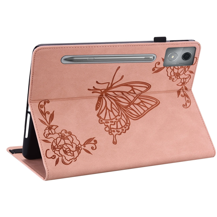 For Lenovo Tab P12 Pro 12.7 2025 Butterfly Flower Embossed Leather Tablet Case
