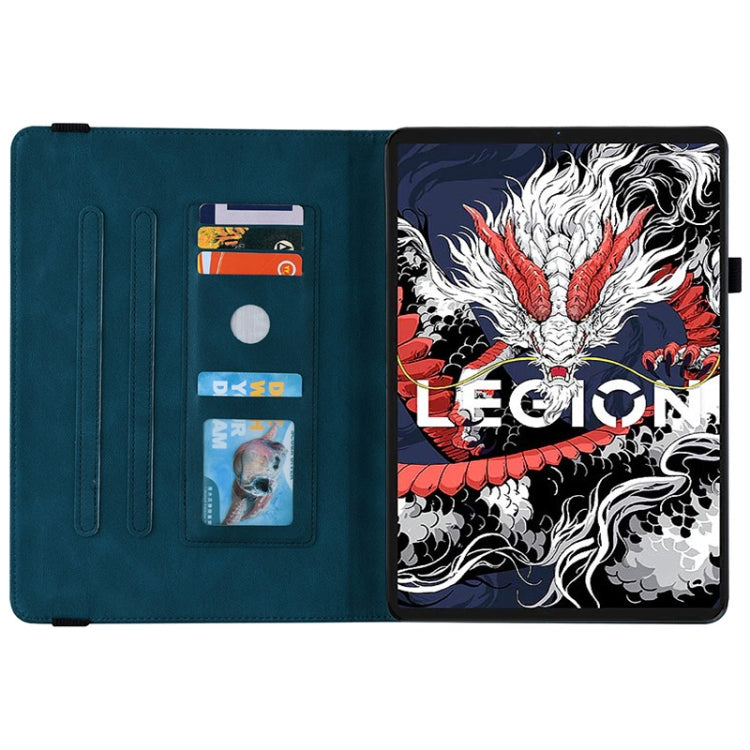 For Lenovo Legion Y700 2025 Butterfly Flower Embossed Leather Tablet Case