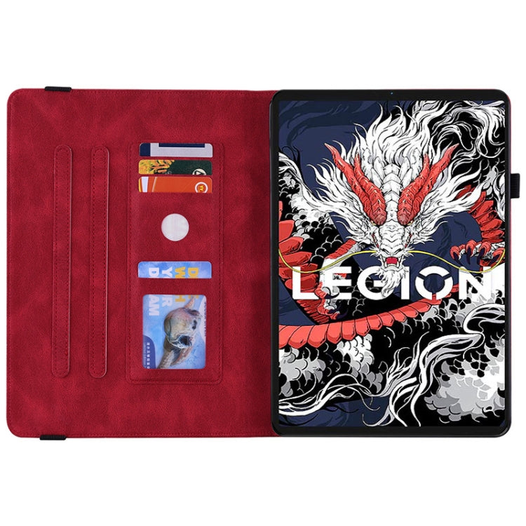 For Lenovo Legion Y700 2025 Butterfly Flower Embossed Leather Tablet Case