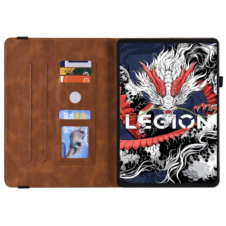 For Lenovo Legion Y700 2025 Butterfly Flower Embossed Leather Tablet Case