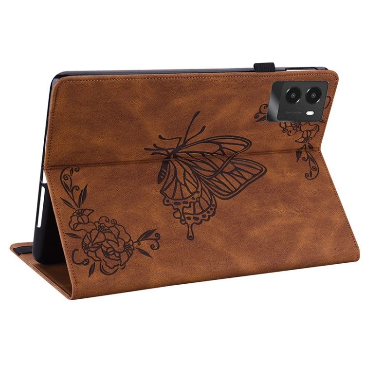For Lenovo Legion Y700 2025 Butterfly Flower Embossed Leather Tablet Case