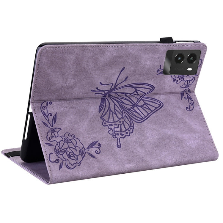 For Lenovo Legion Y700 2025 Butterfly Flower Embossed Leather Tablet Case