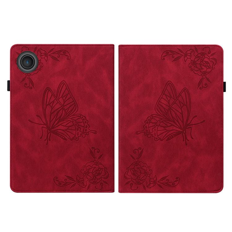For Lenovo ZhaoYang K10C 10.1 inch Butterfly Flower Embossed Leather Tablet Case