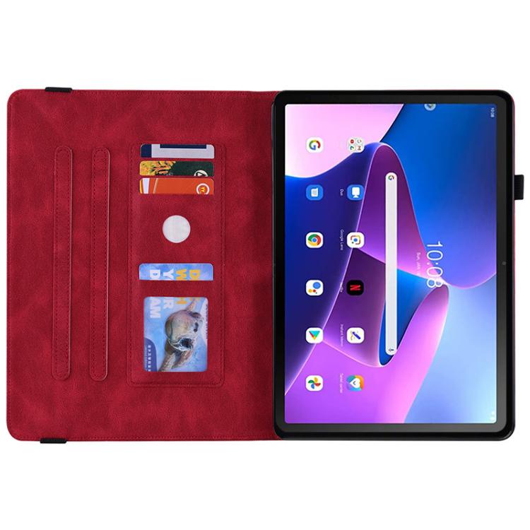 For Lenovo ZhaoYang K10C 10.1 inch Butterfly Flower Embossed Leather Tablet Case