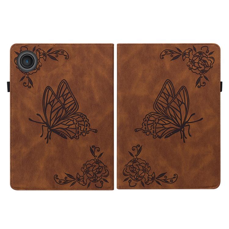 For Lenovo ZhaoYang K10C 10.1 inch Butterfly Flower Embossed Leather Tablet Case