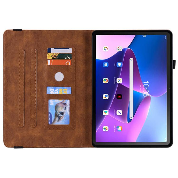For Lenovo ZhaoYang K10C 10.1 inch Butterfly Flower Embossed Leather Tablet Case