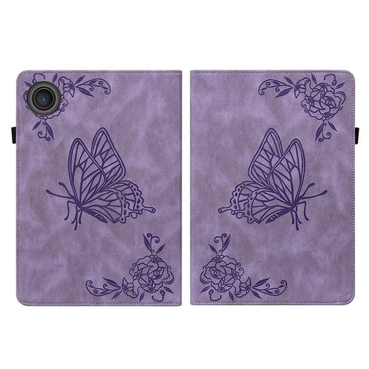 For Lenovo ZhaoYang K10C 10.1 inch Butterfly Flower Embossed Leather Tablet Case