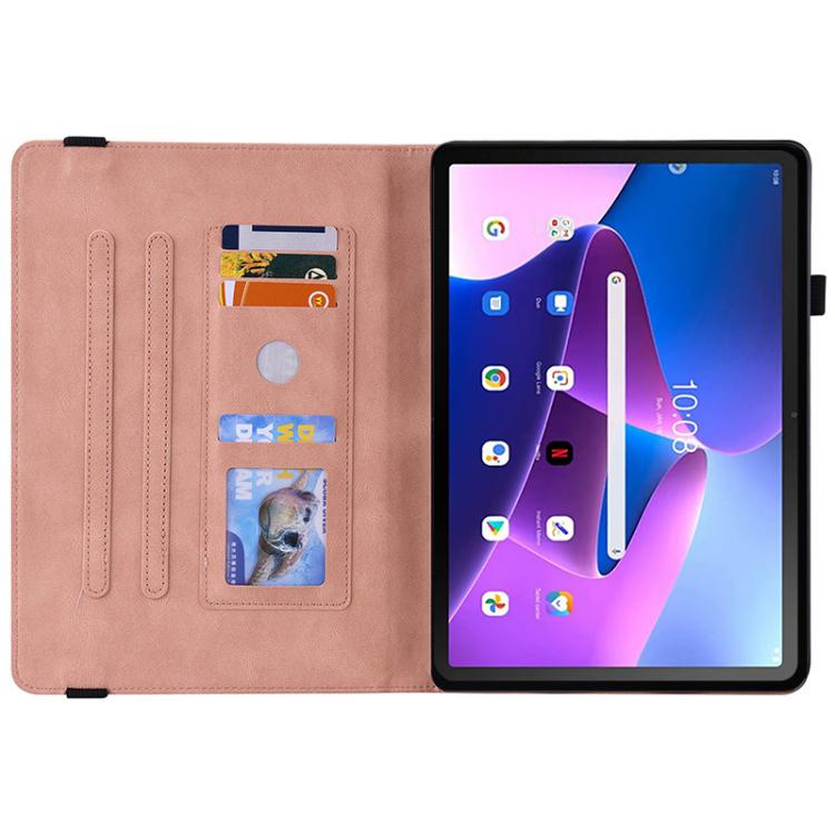 For Lenovo ZhaoYang K10C 10.1 inch Butterfly Flower Embossed Leather Tablet Case