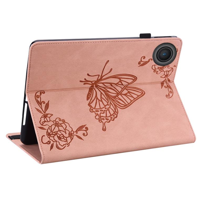 For Lenovo ZhaoYang K10C 10.1 inch Butterfly Flower Embossed Leather Tablet Case